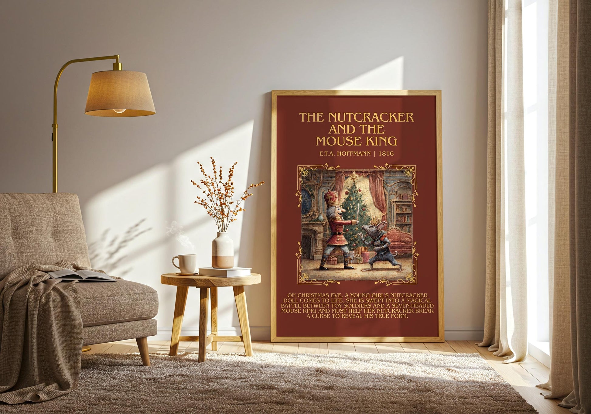 Nutcracker and the Mouse King minimalist poster paper finish options – matte satin gloss