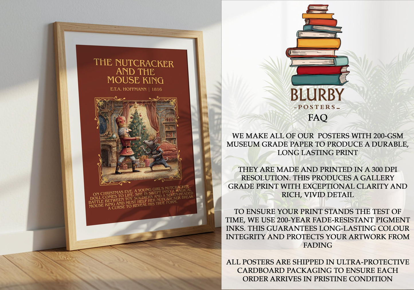 Nutcracker and the Mouse King minimalist literary print detail – E. T. A. Hoffmann book art