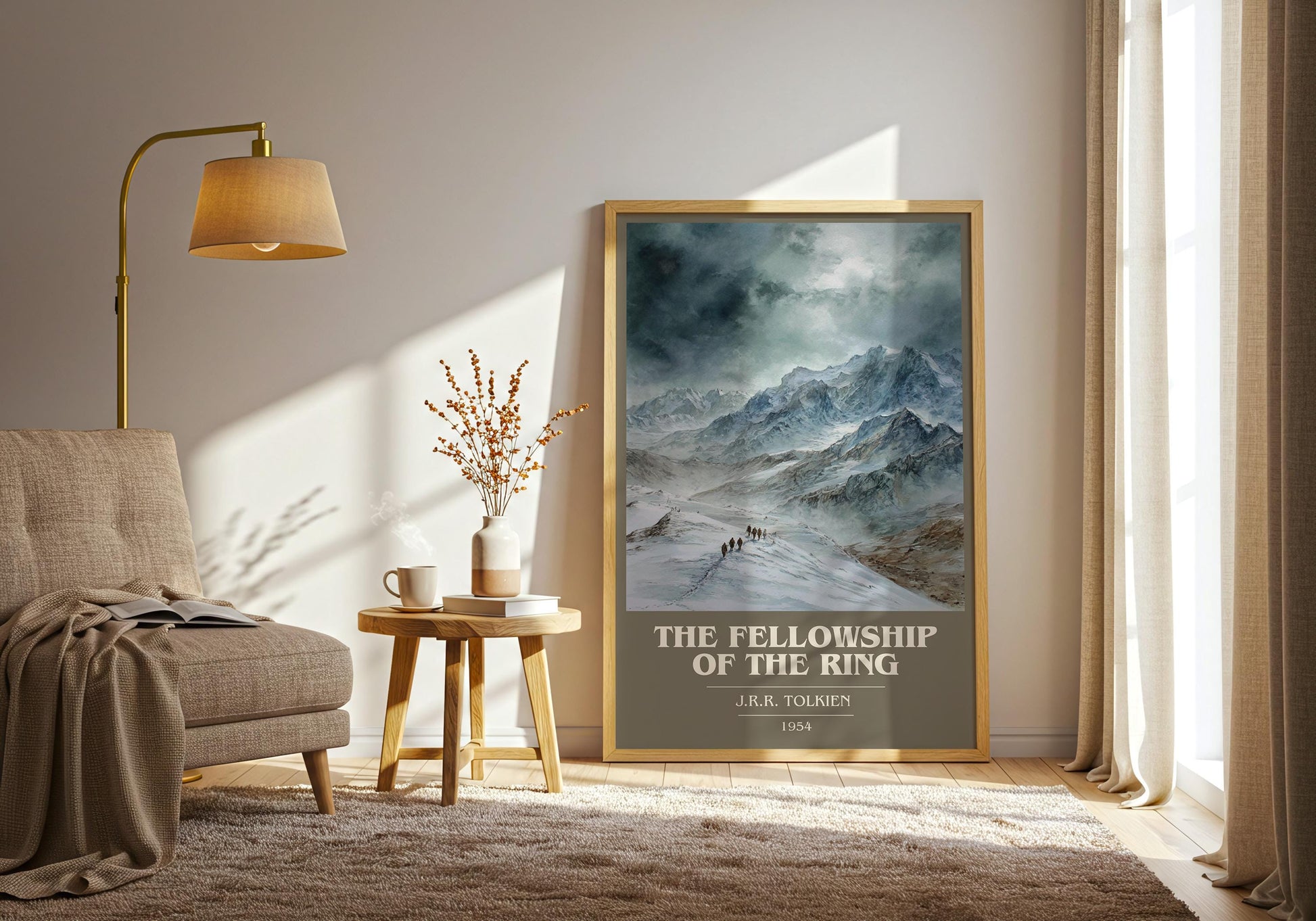The Fellowship of the Ring by J.R.R. Tolkien | Book Poster | Literary Art Gift For Book Lover | Novel Inspired Wall Art | Free Delivery