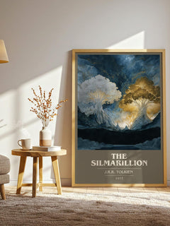 The Silmarillion book cover book poster framed on wall – fantasy wall art