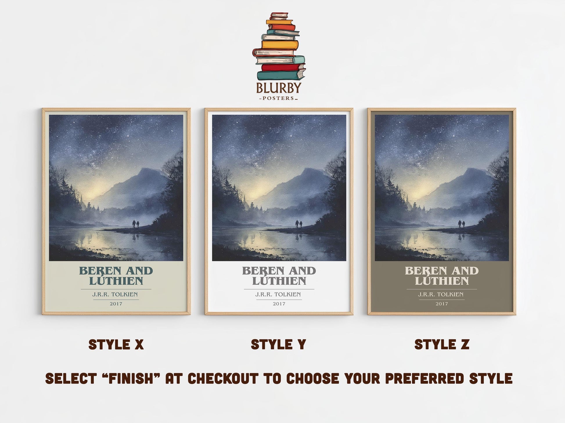 Beren and Luthien by J.R.R. Tolkien | Book Poster | Literary Art Gift For Book Lover | Novel Inspired Wall Art