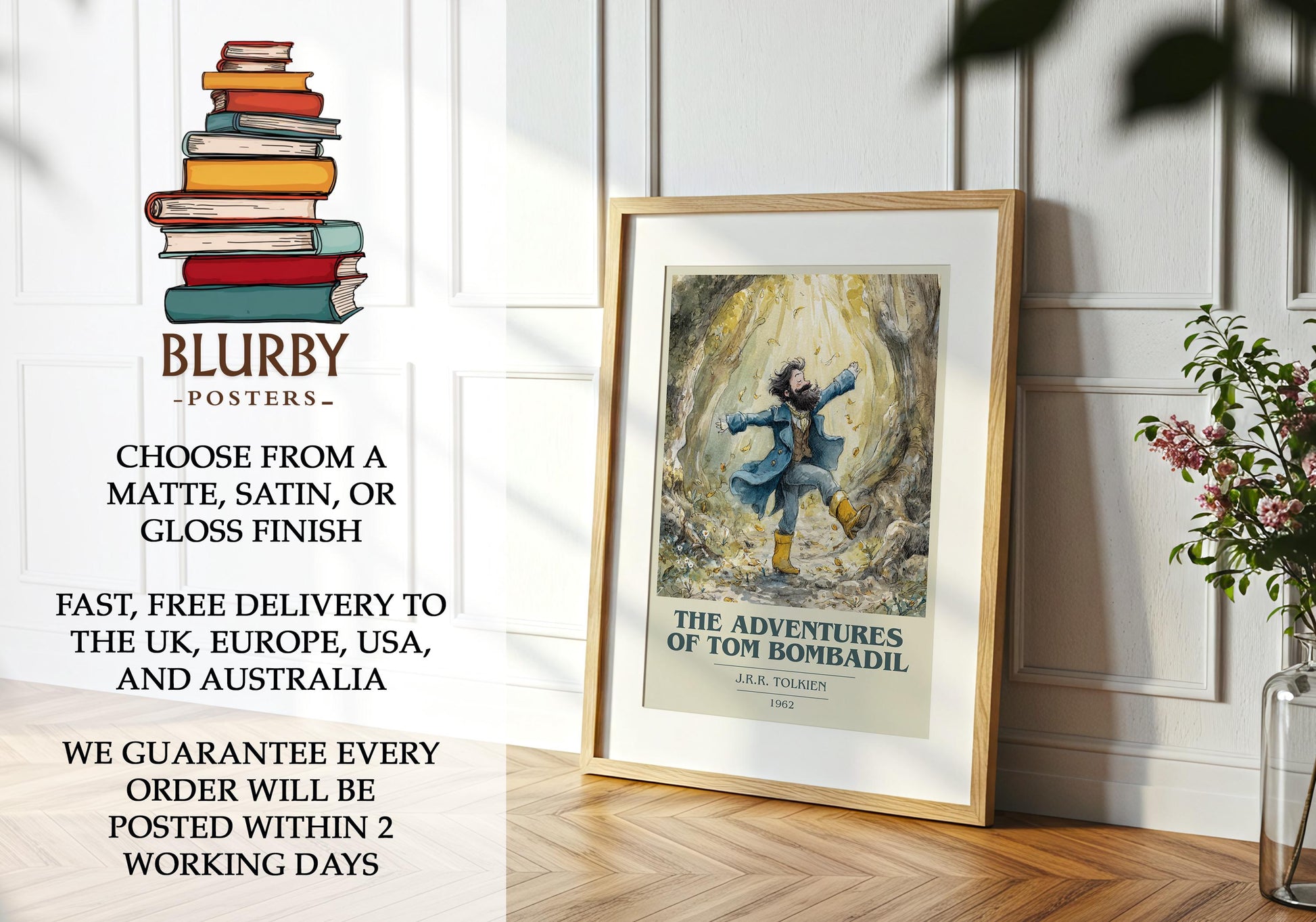 The Adventures of Tom Bombadil by J.R.R. Tolkien | Book Poster | Literary Art Gift For Book Lover | Novel Inspired Wall Art