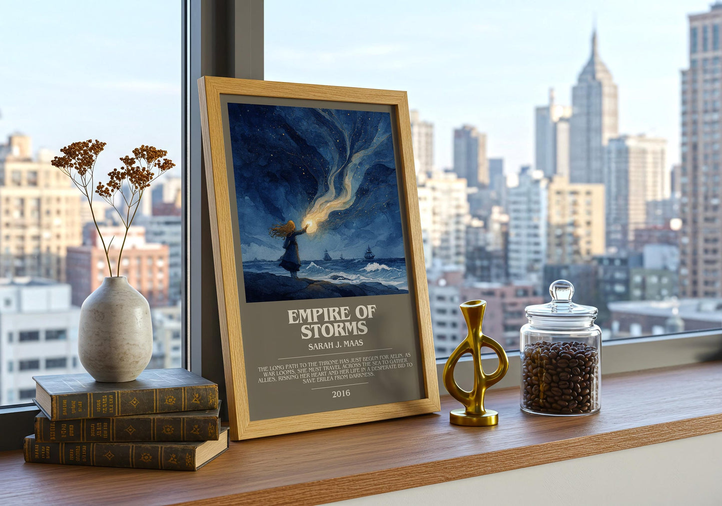 Empire of Storms bookish book poster framed on wall – fantasy wall art