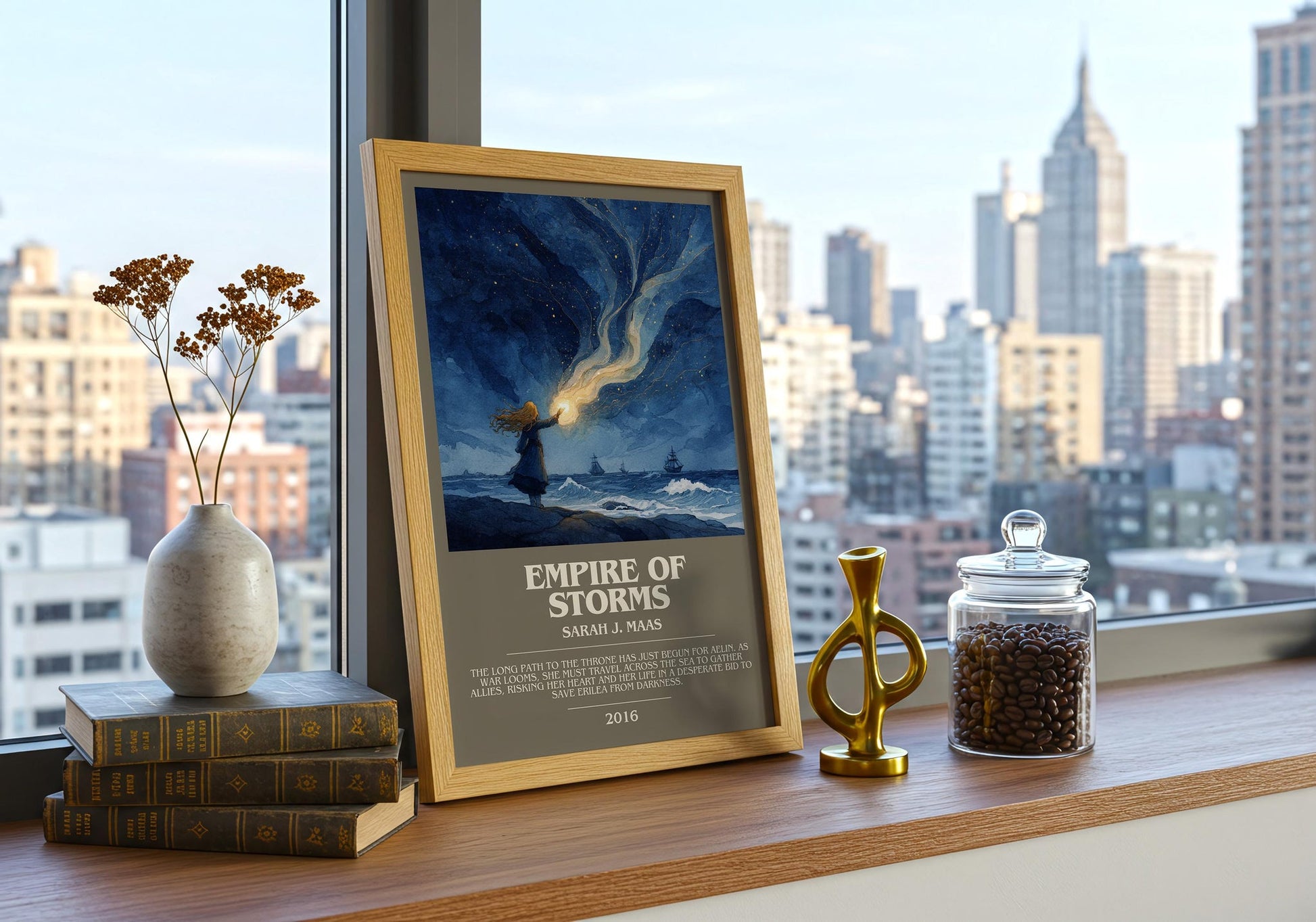 Empire of Storms bookish book poster framed on wall – fantasy wall art