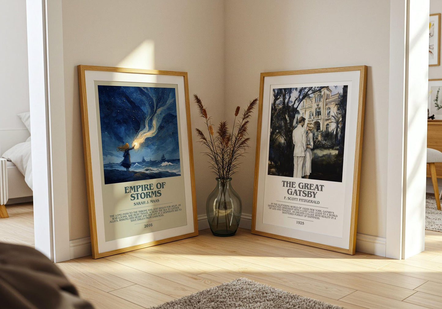 Empire of Storms bookish poster paired in gallery wall – literary art prints
