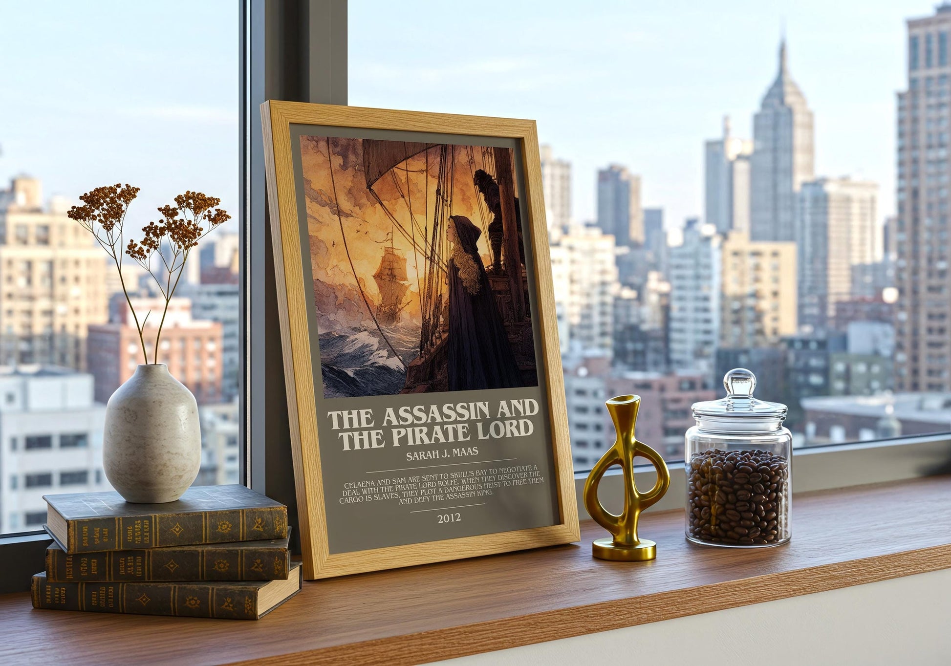 The Assassin And The Pirate Lord bookish book poster framed on wall – young adult wall art