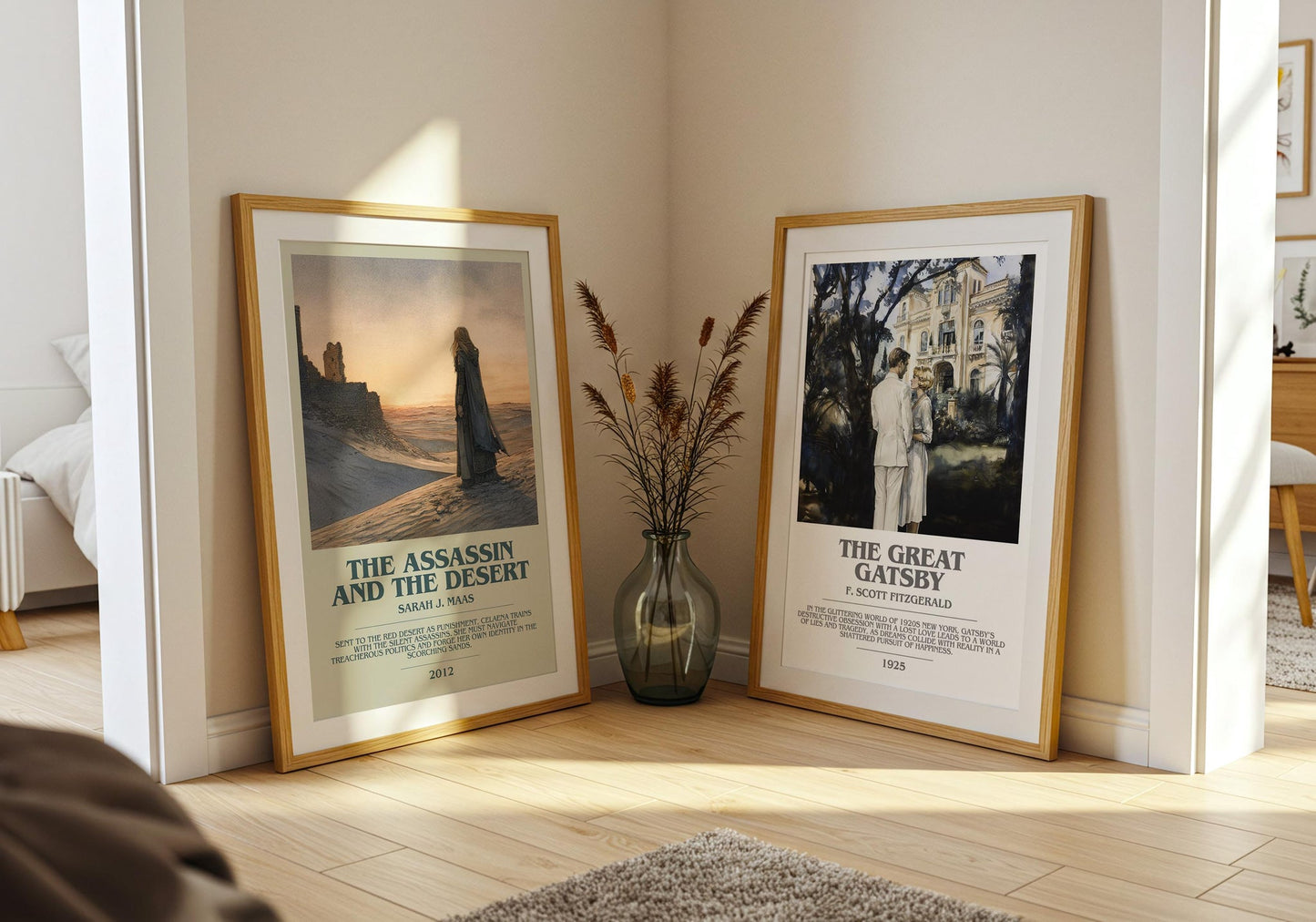 The Assassin And The Desert bookish poster paired in gallery wall – literary art prints