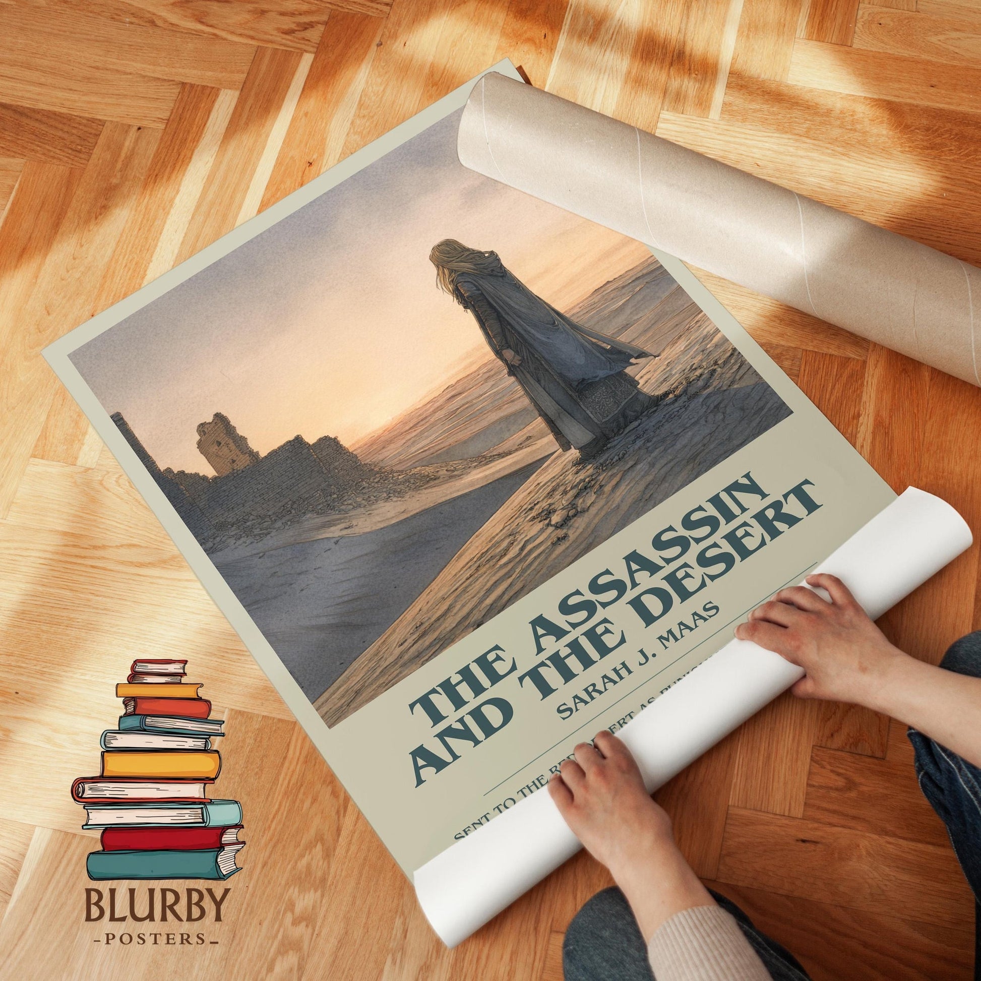 The Assassin And The Desert book poster packaging – museum-quality print rolled in protective tube
