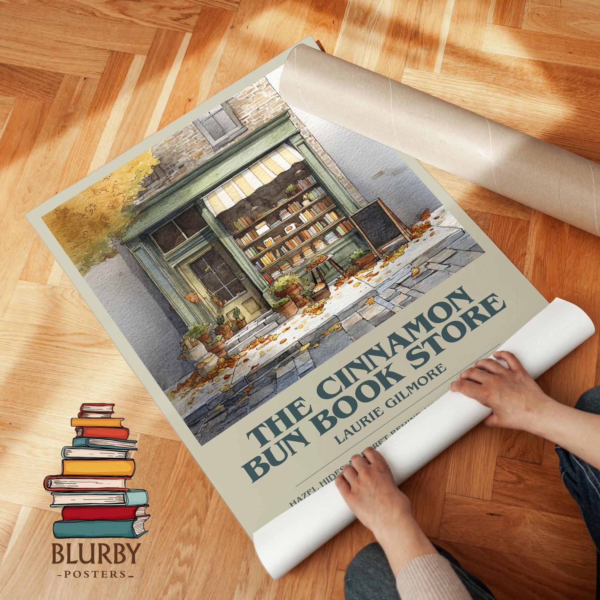 The Cinnamon Bun Book Store book poster packaging – museum-quality print rolled in protective tube