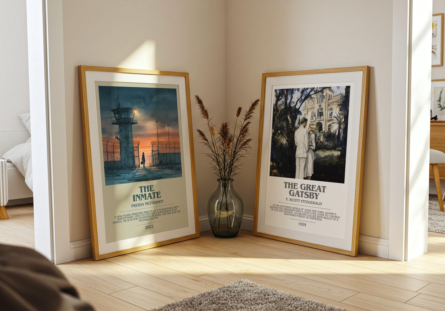 The Inmate bookish poster paired in gallery wall – literary art prints
