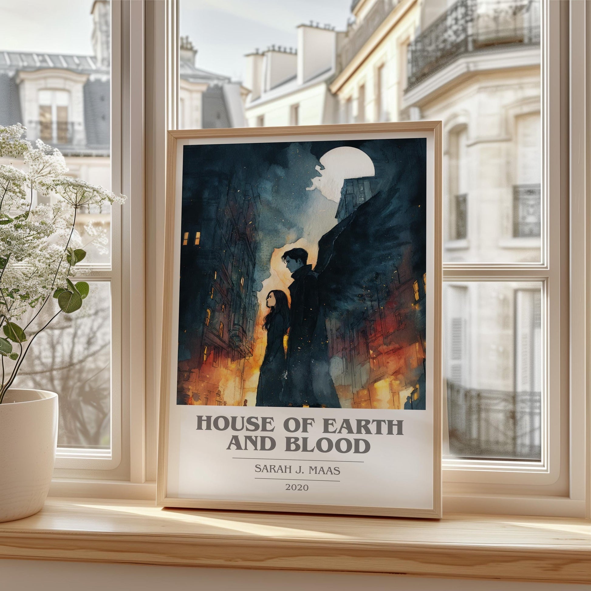 House of Earth and Blood book cover poster colour and style options – Sarah J. Maas book art