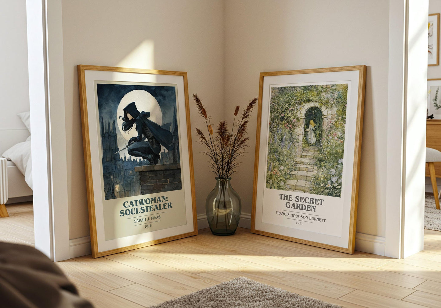Catwoman: Soulstealer book cover poster paired in gallery wall – literary art prints