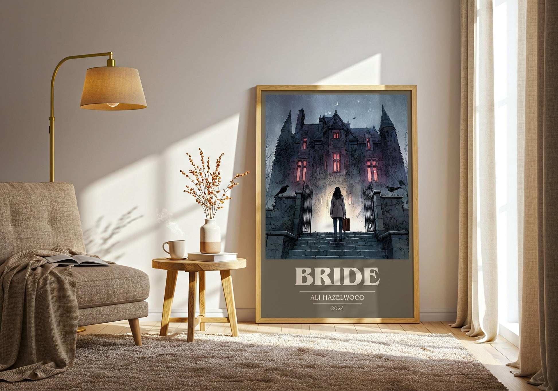 Bride book cover print on bookshelf – Ali Hazelwood fan gift