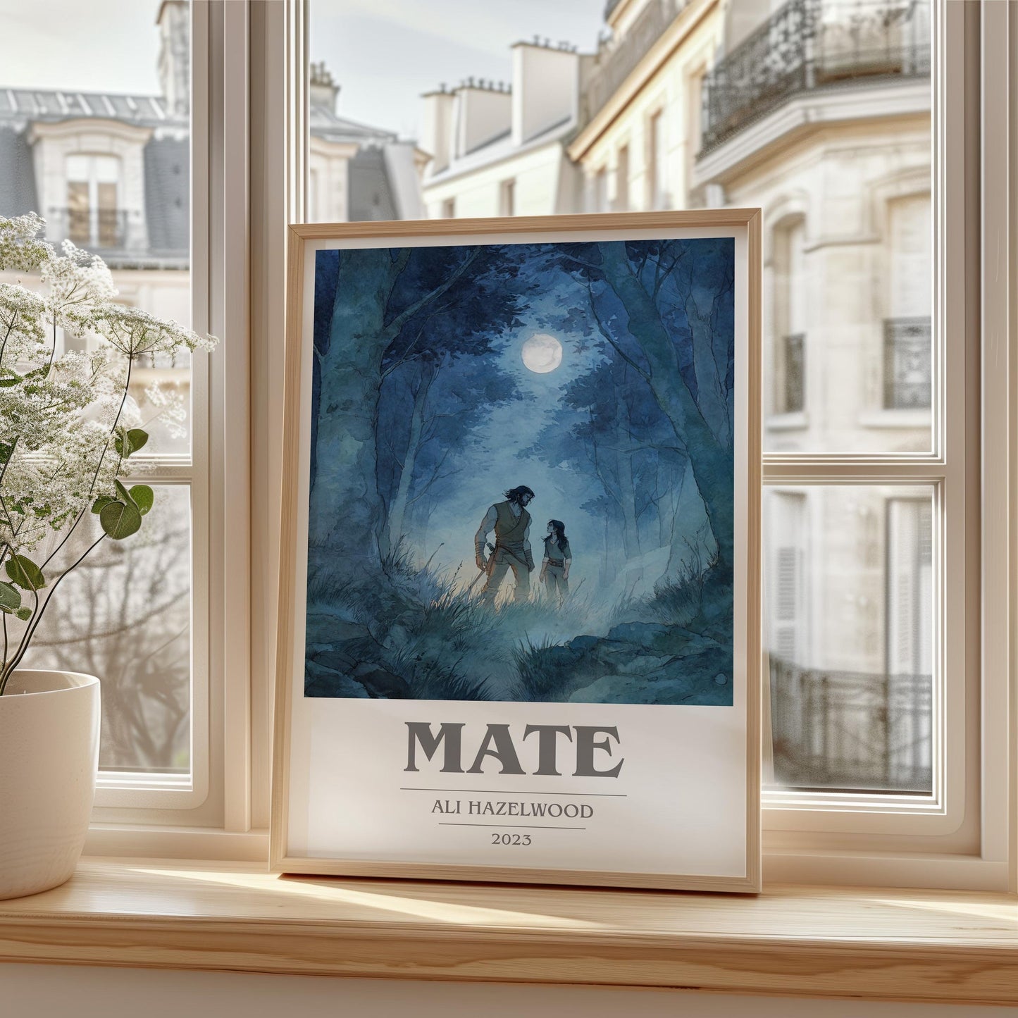 Mate book cover book poster framed on wall – romance wall art