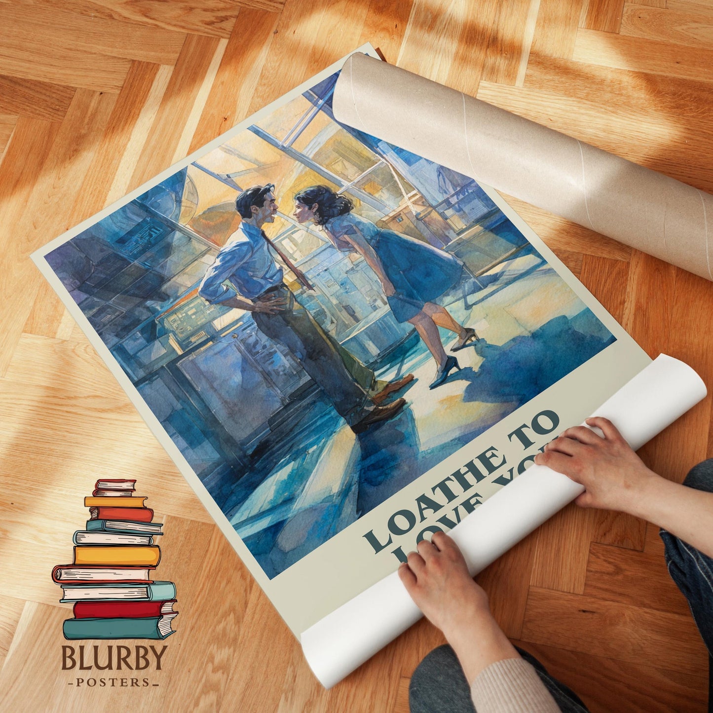 Loathe to Love You book poster packaging – museum-quality print rolled in protective tube