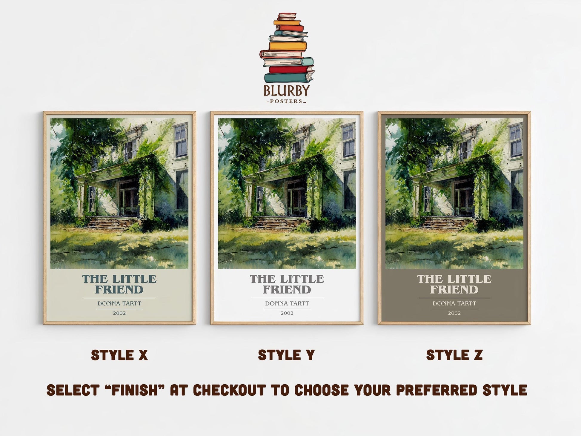 The Little Friend book cover poster colour and style options – Donna Tartt book art