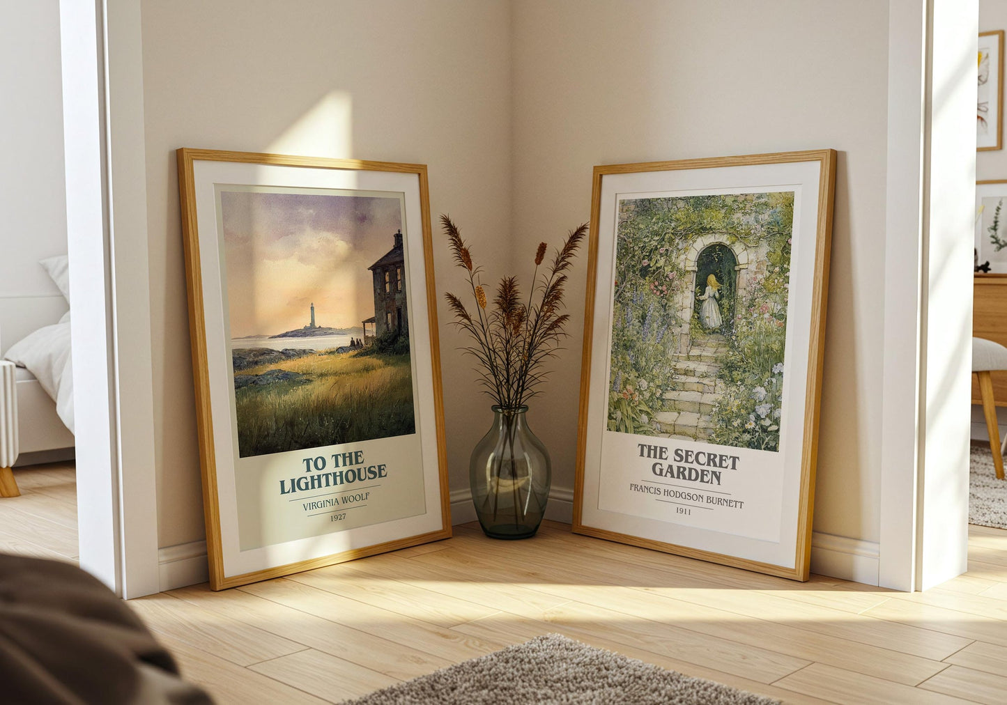 To the Lighthouse book cover print on bookshelf – Virginia Woolf fan gift