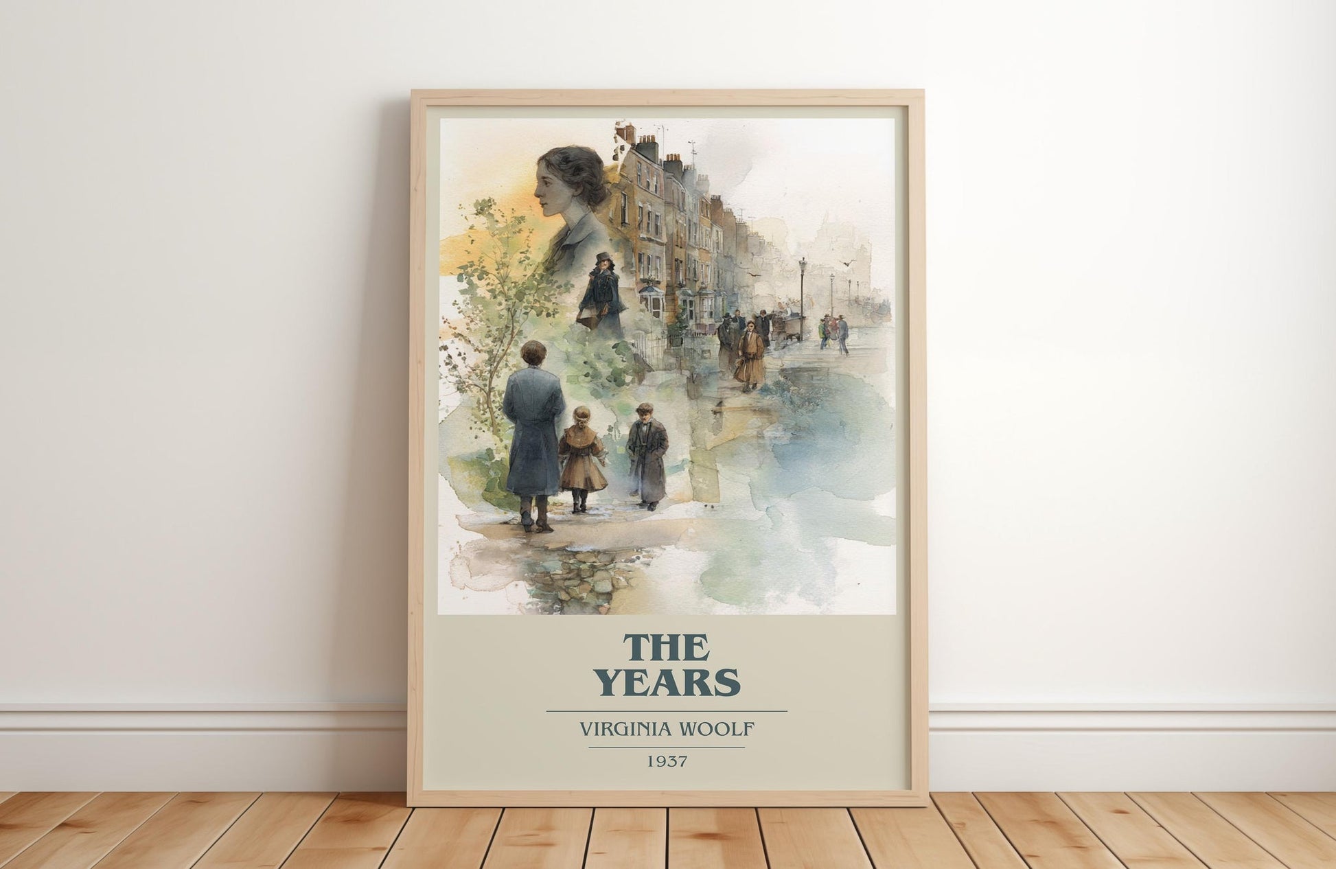 The Years book cover poster colour and style options – Virginia Woolf book art