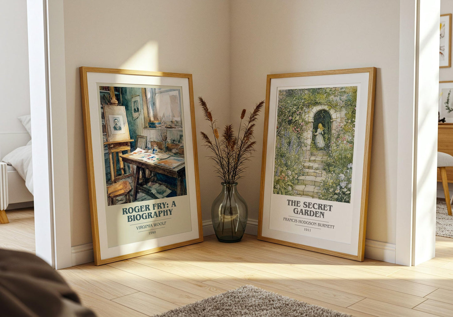 Roger Fry: A Biography book cover print on bookshelf – Virginia Woolf fan gift