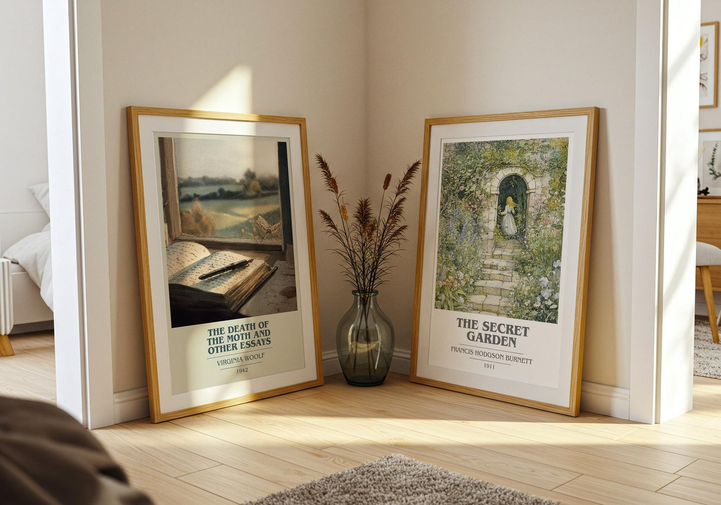 The Death of the Moth and Other Essays book cover print on bookshelf – Virginia Woolf fan gift