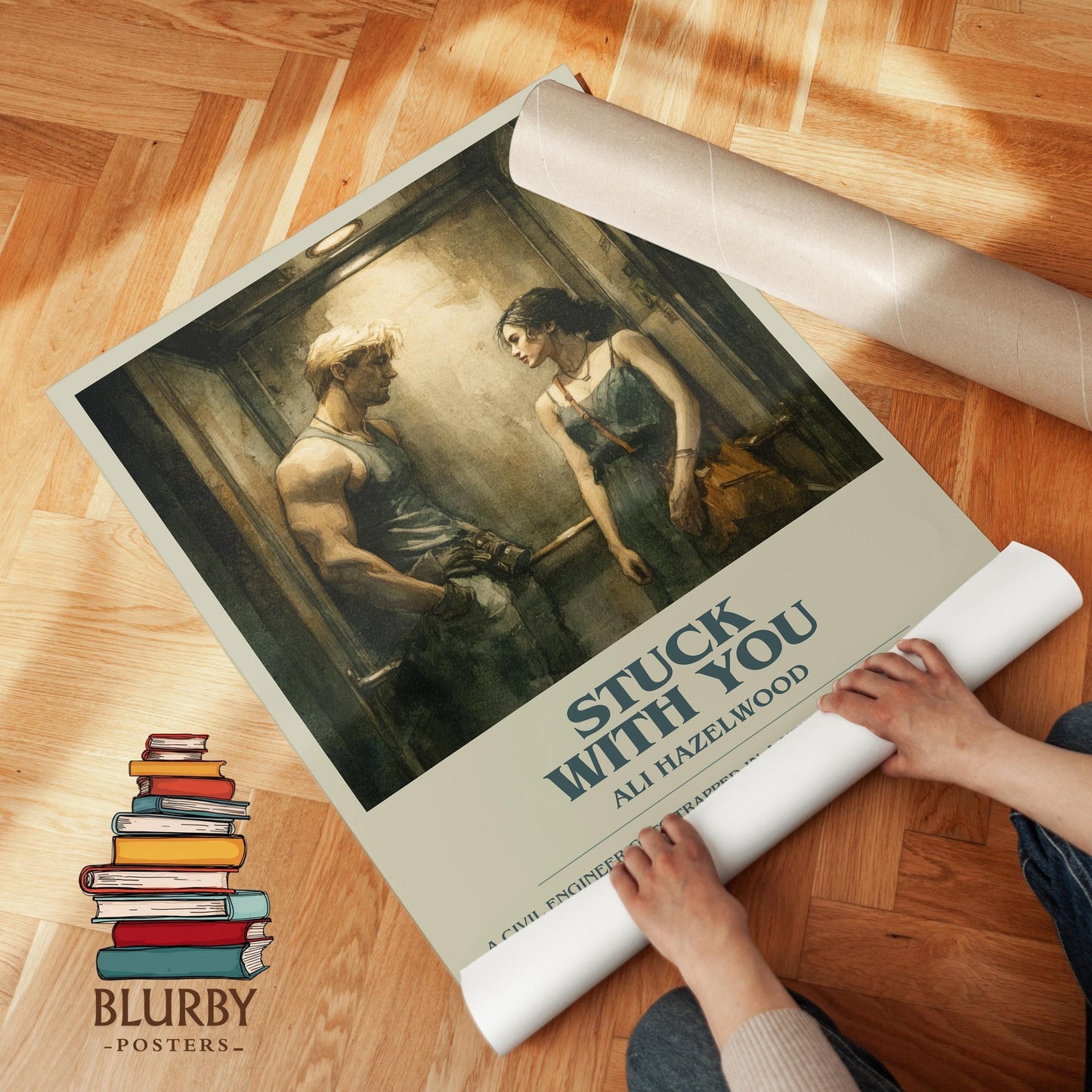 Stuck with You book poster packaging – museum-quality print rolled in protective tube