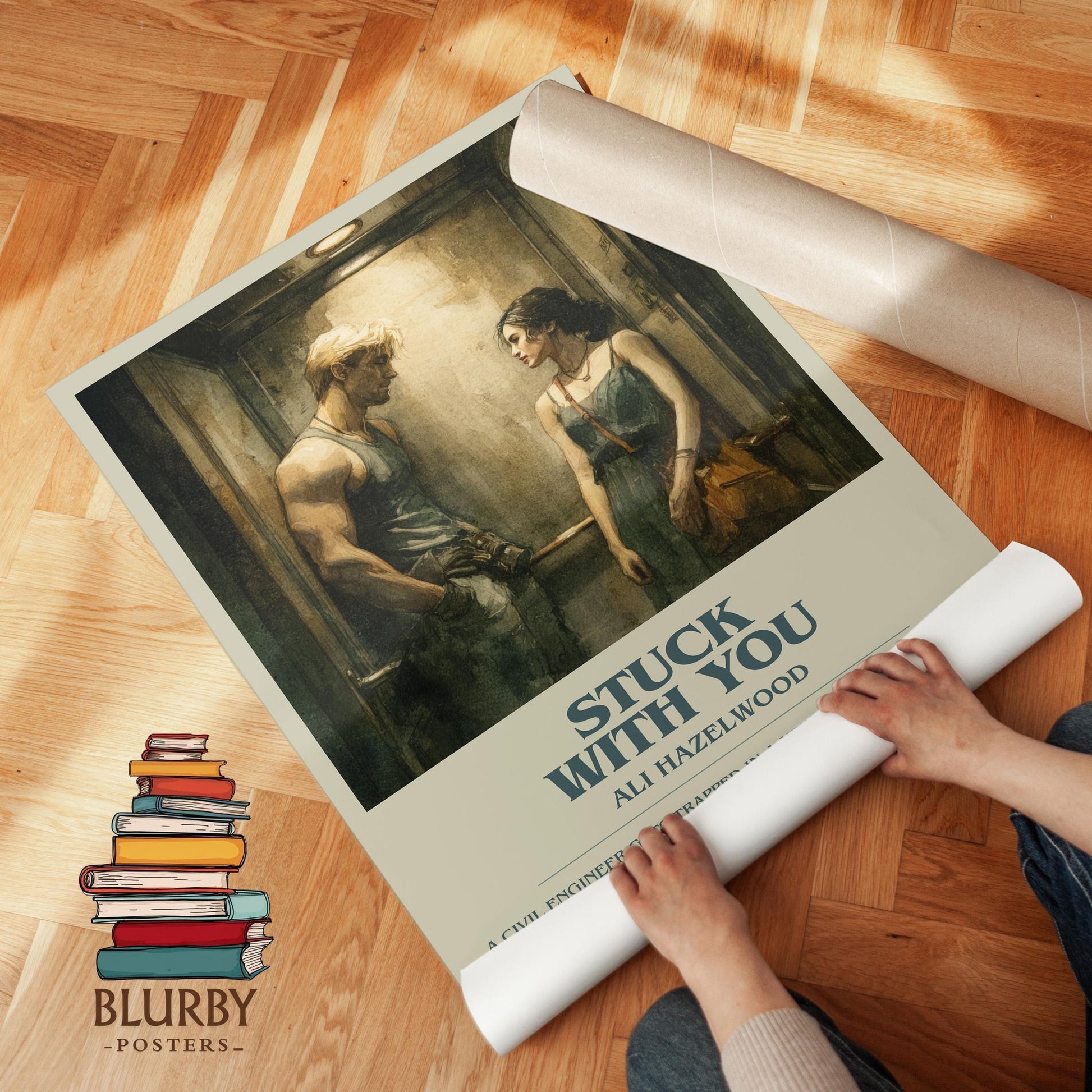 Stuck with You book poster packaging – museum-quality print rolled in protective tube