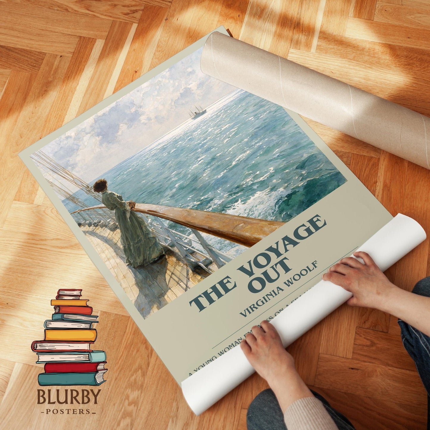 The Voyage Out book poster packaging – museum-quality print rolled in protective tube