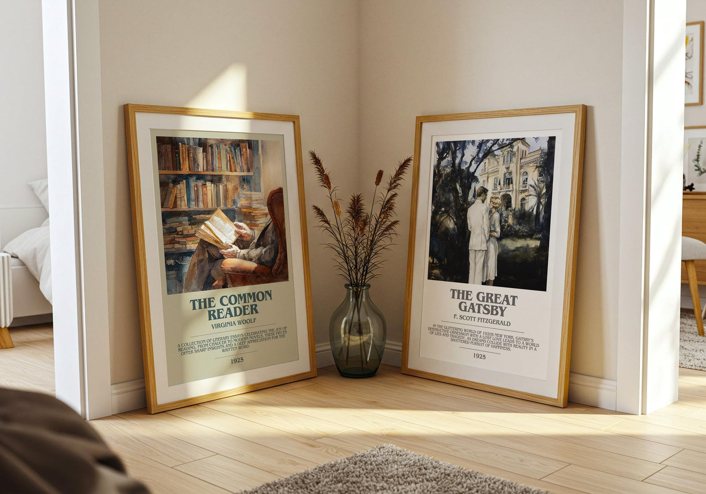 The Common Reader bookish poster paired in gallery wall – literary art prints