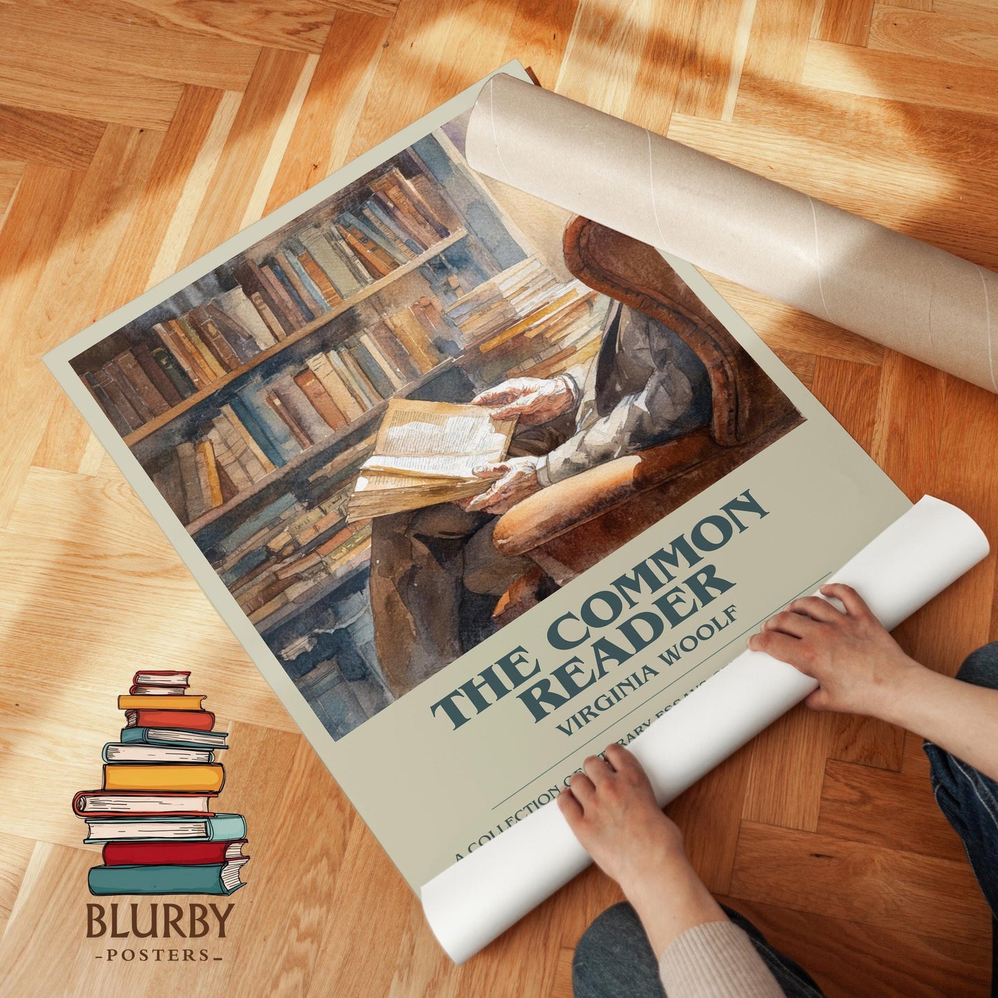 The Common Reader book poster packaging – museum-quality print rolled in protective tube