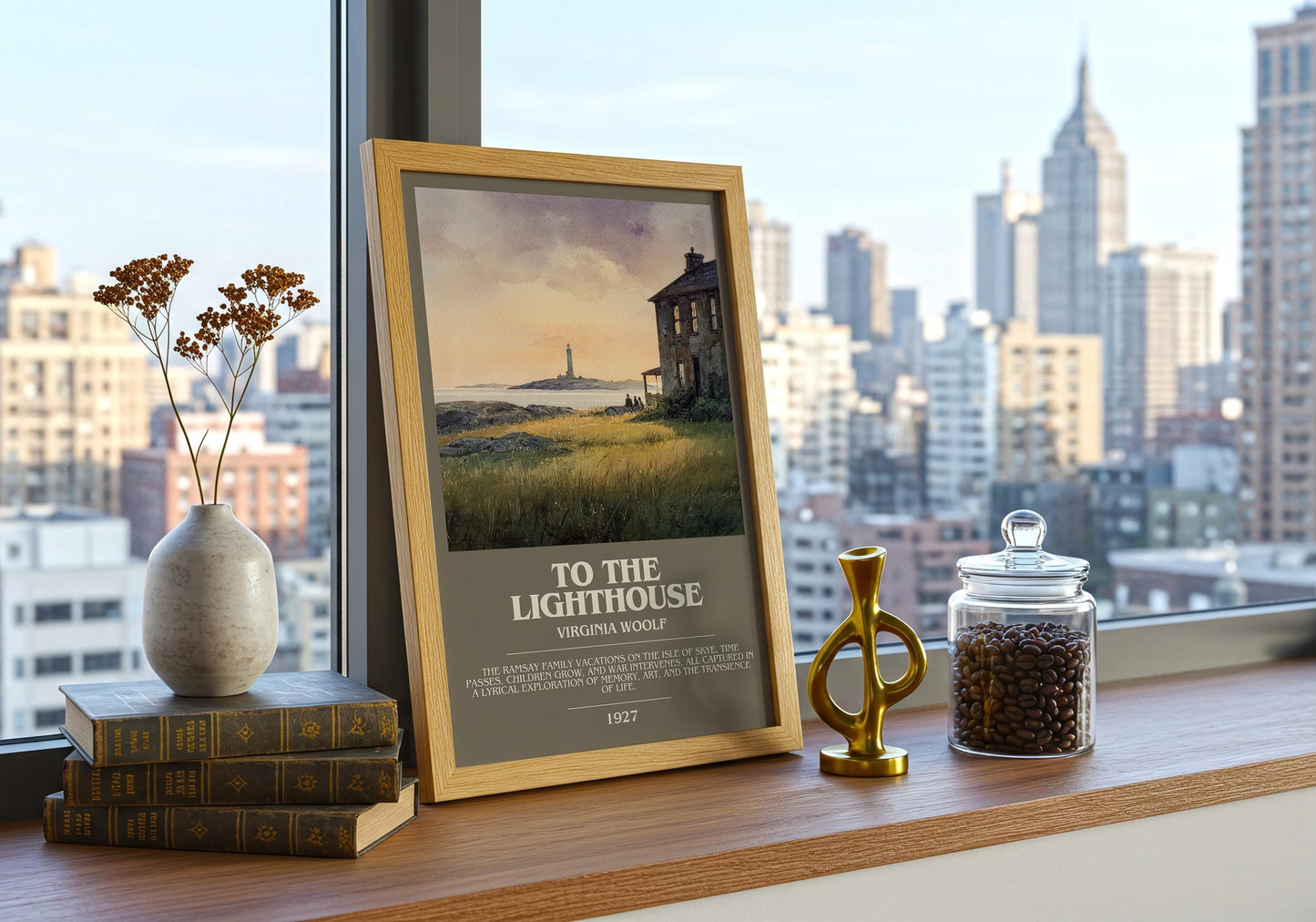 To the Lighthouse bookish book poster framed on wall – non fiction wall art