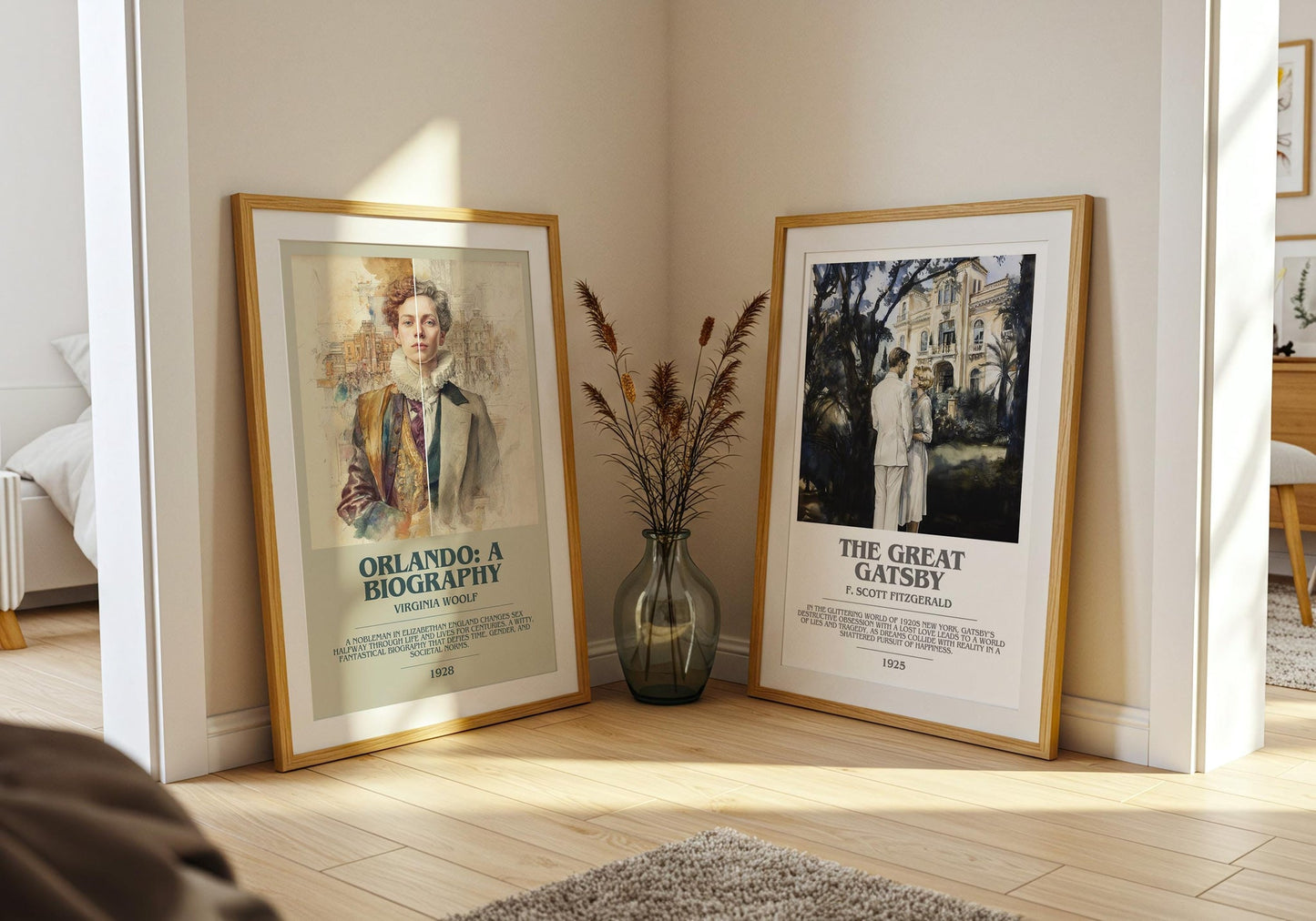 Orlando: A Biography bookish poster paired in gallery wall – literary art prints