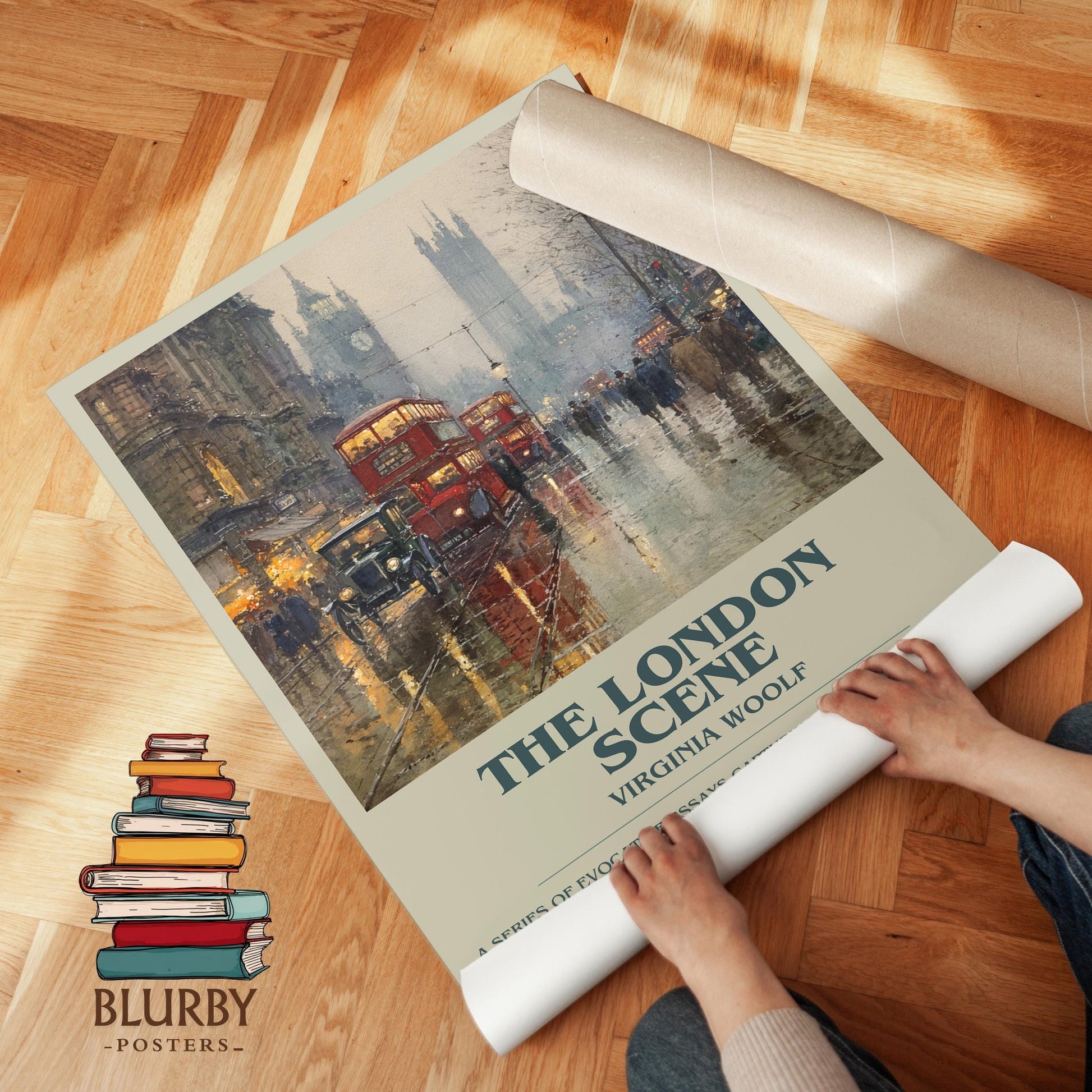 The London Scene book poster packaging – museum-quality print rolled in protective tube