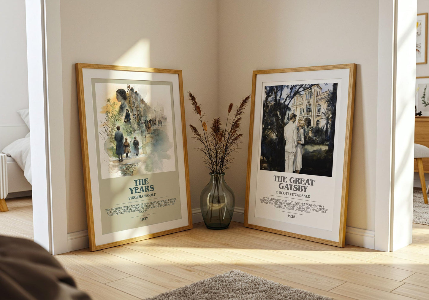 The Years bookish poster paired in gallery wall – literary art prints