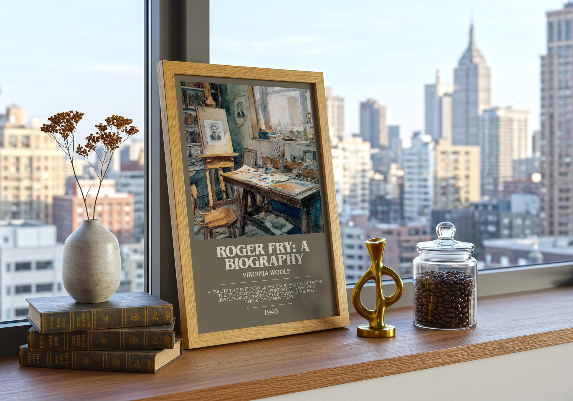 Roger Fry: A Biography bookish book poster framed on wall – non fiction wall art