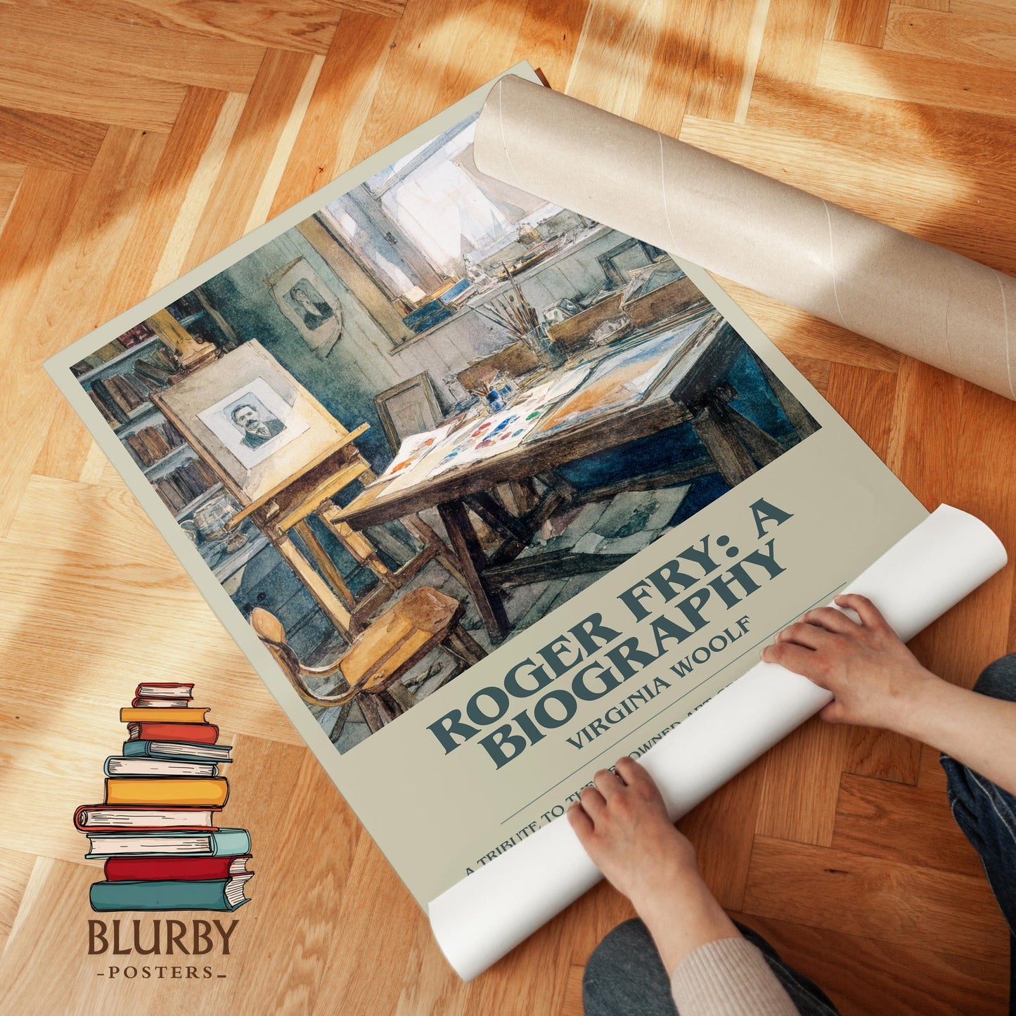 Roger Fry: A Biography book poster packaging – museum-quality print rolled in protective tube