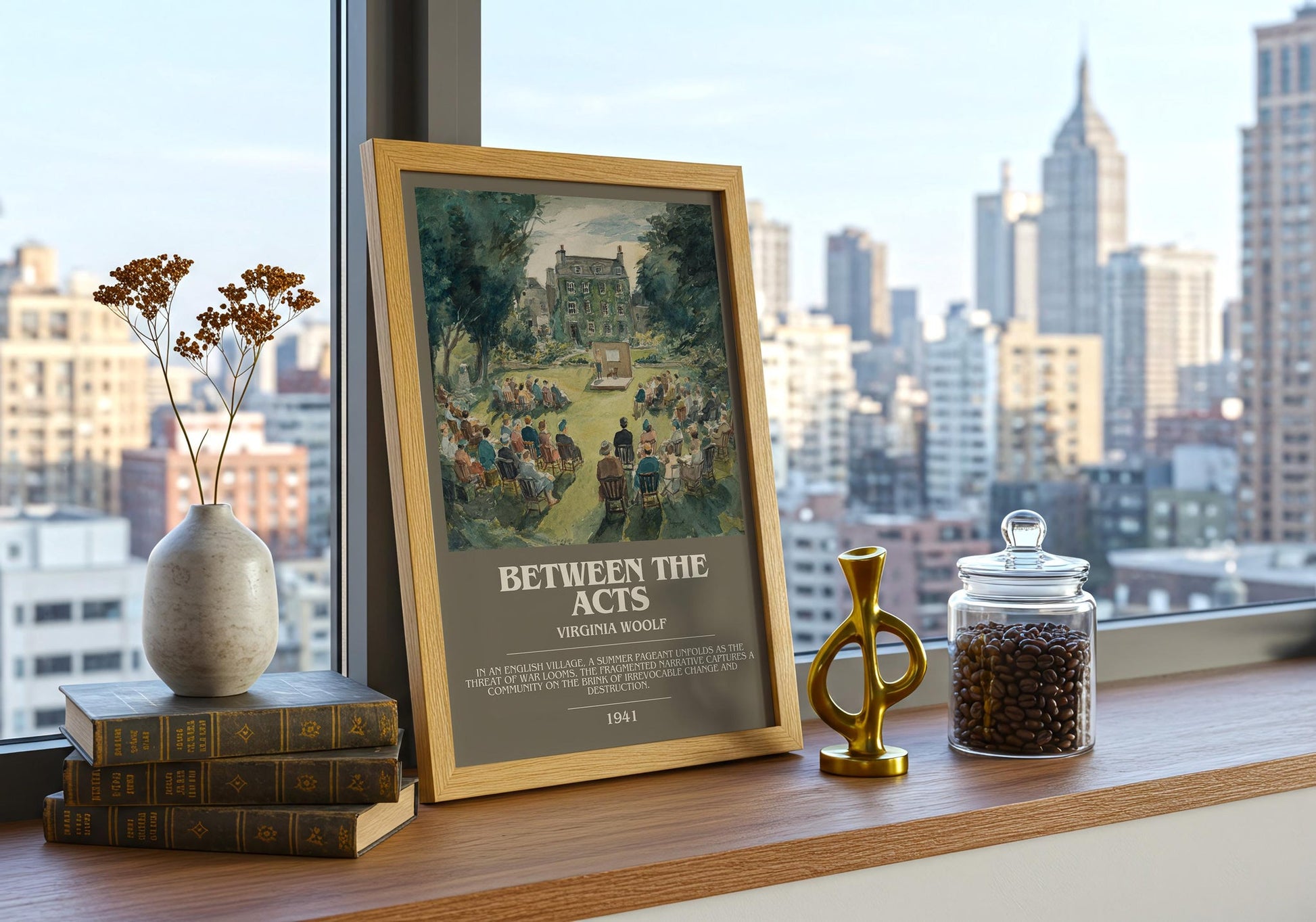 Between the Acts bookish book poster framed on wall – non fiction wall art