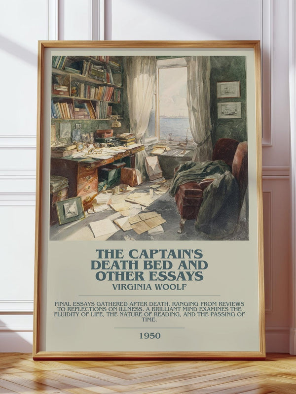 The Captain's Death Bed, and Other Essays bookish print in frame leaning in hallway – non fiction wall art