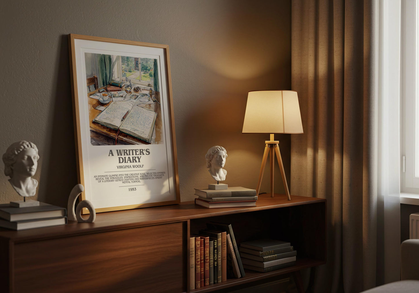 A Writer's Diary by Virginia Woolf | Book Poster | Literary Art Gift For Book Lover | Novel Inspired Wall Art