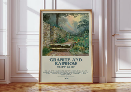 Granite and Rainbow by Virginia Woolf | Book Poster | Literary Art Gift For Book Lover | Novel Inspired Wall Art