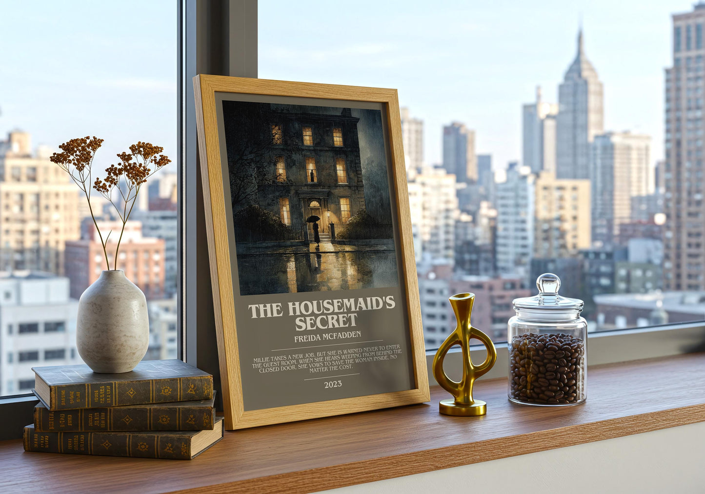 The Housemaid's Secret bookish book poster framed on wall – thriller wall art