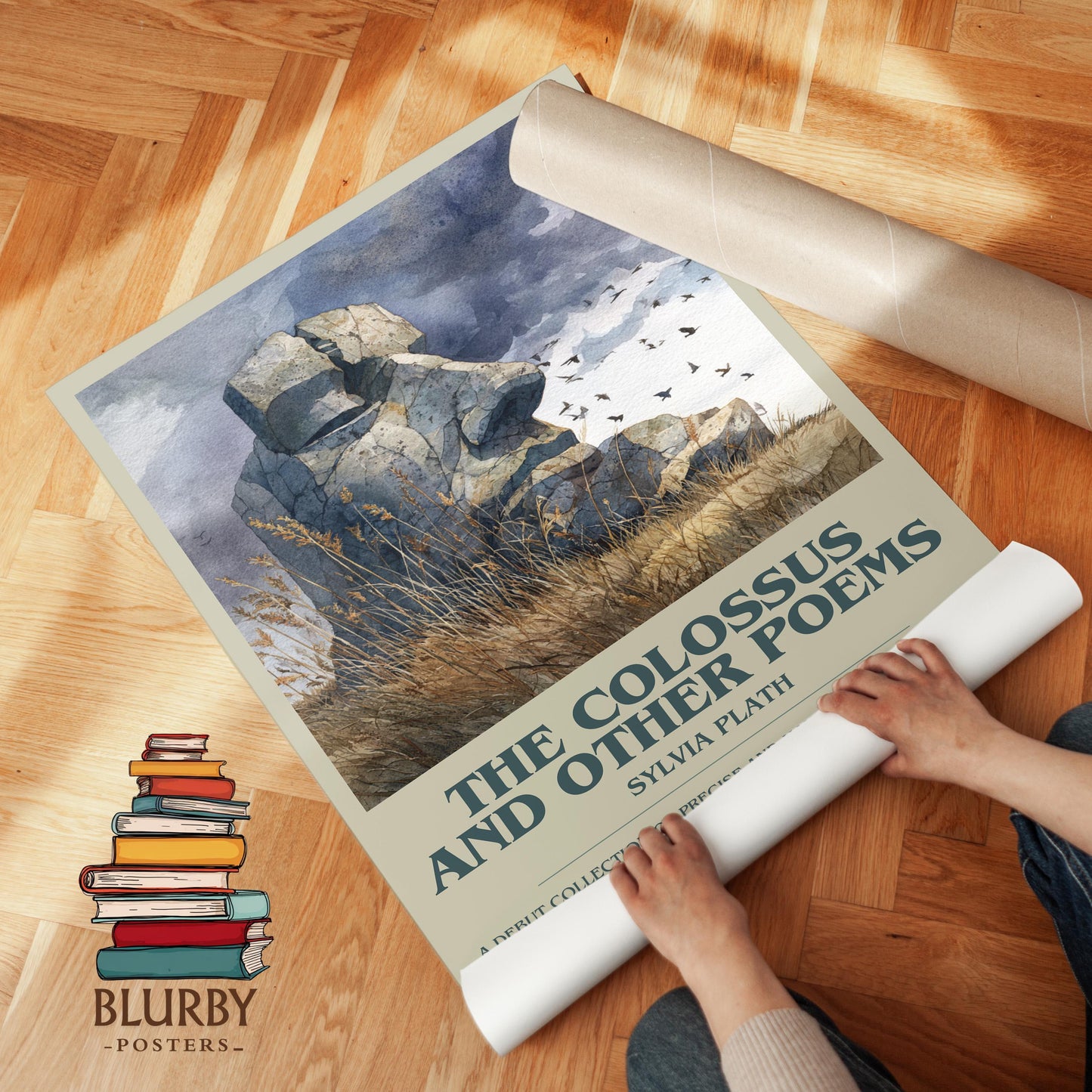 The Colossus and Other Poems by Sylvia Plath | Book Poster | Literary Art Gift For Book Lover | Novel Inspired Wall Art