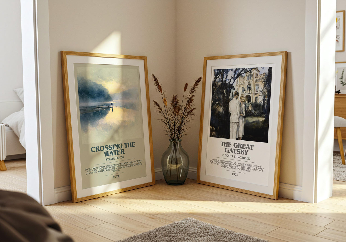 Crossing the Water by Sylvia Plath | Book Poster | Literary Art Gift For Book Lover | Novel Inspired Wall Art | Free Delivery