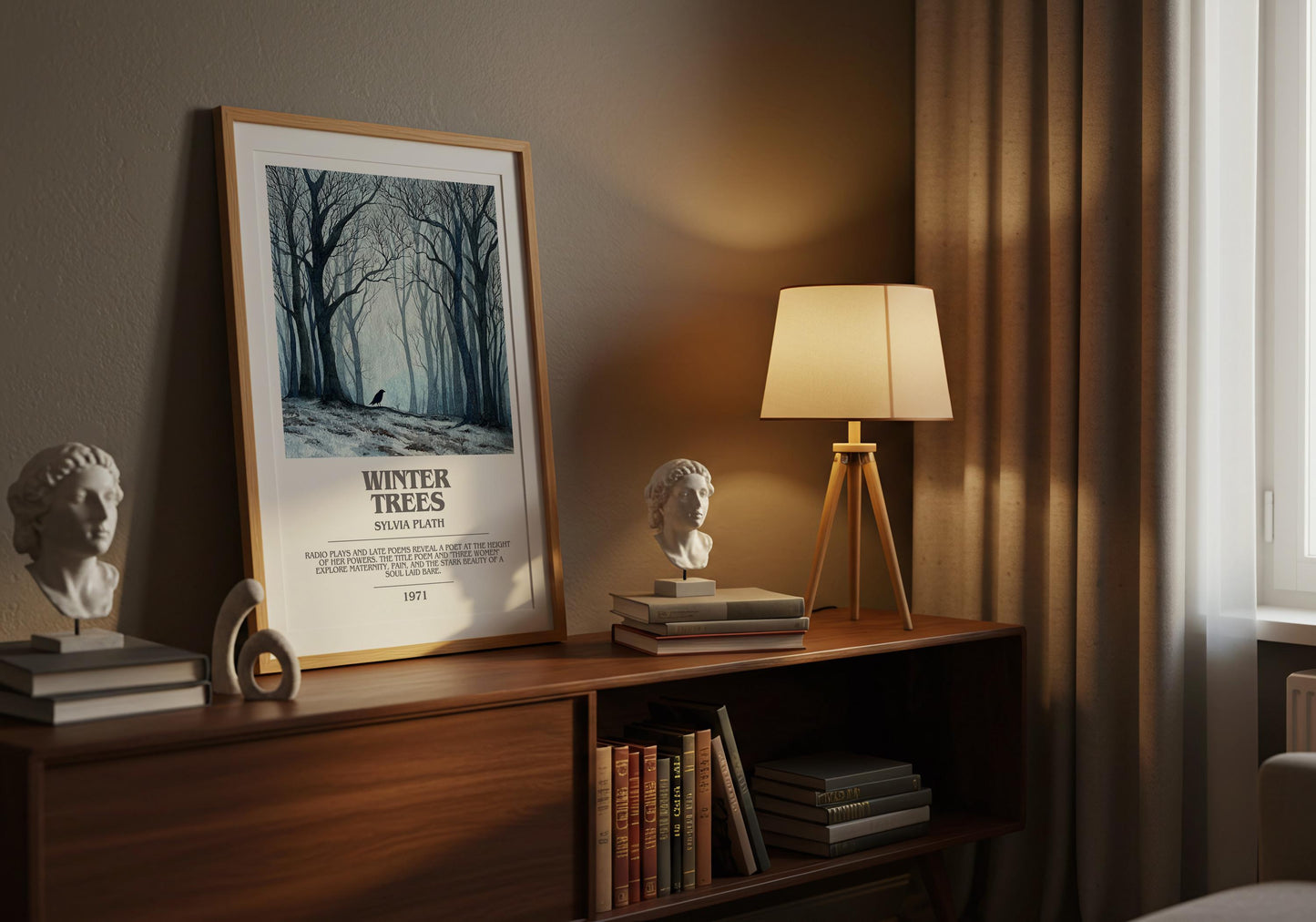 Winter Trees by Sylvia Plath | Book Poster | Literary Art Gift For Book Lover | Novel Inspired Wall Art | Free Delivery