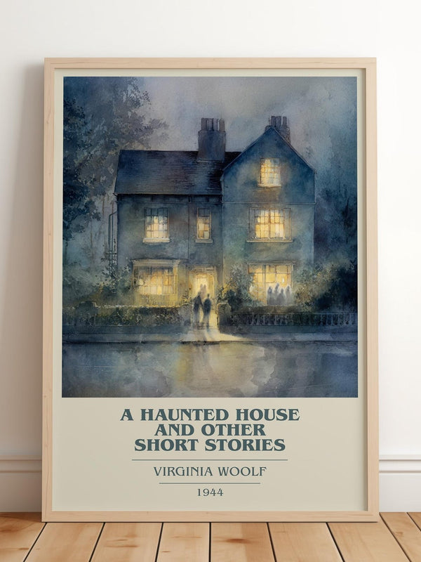 A Haunted House: And Other Short Stories book cover print in frame leaning in hallway – non fiction wall art