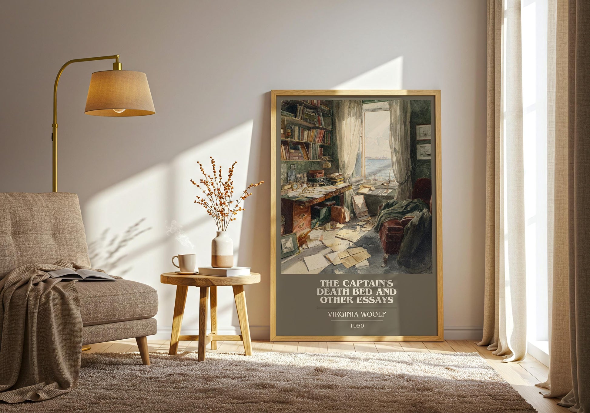 The Captain's Death Bed and Other Essays by Virginia Woolf | Book Poster | Literary Art Gift For Book Lover | Novel Inspired Wall Art
