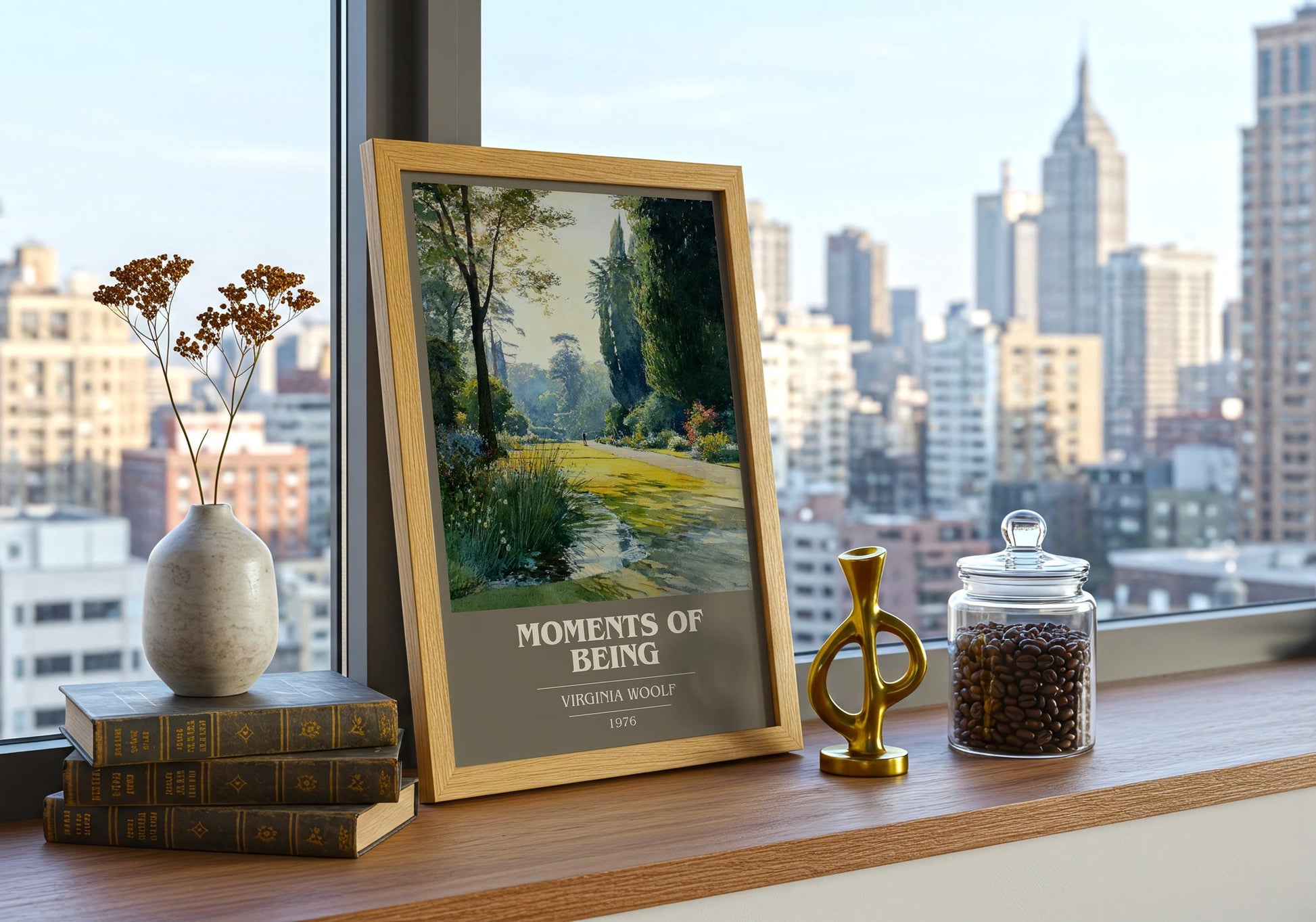Moments of Being book cover book poster framed on wall – non fiction wall art