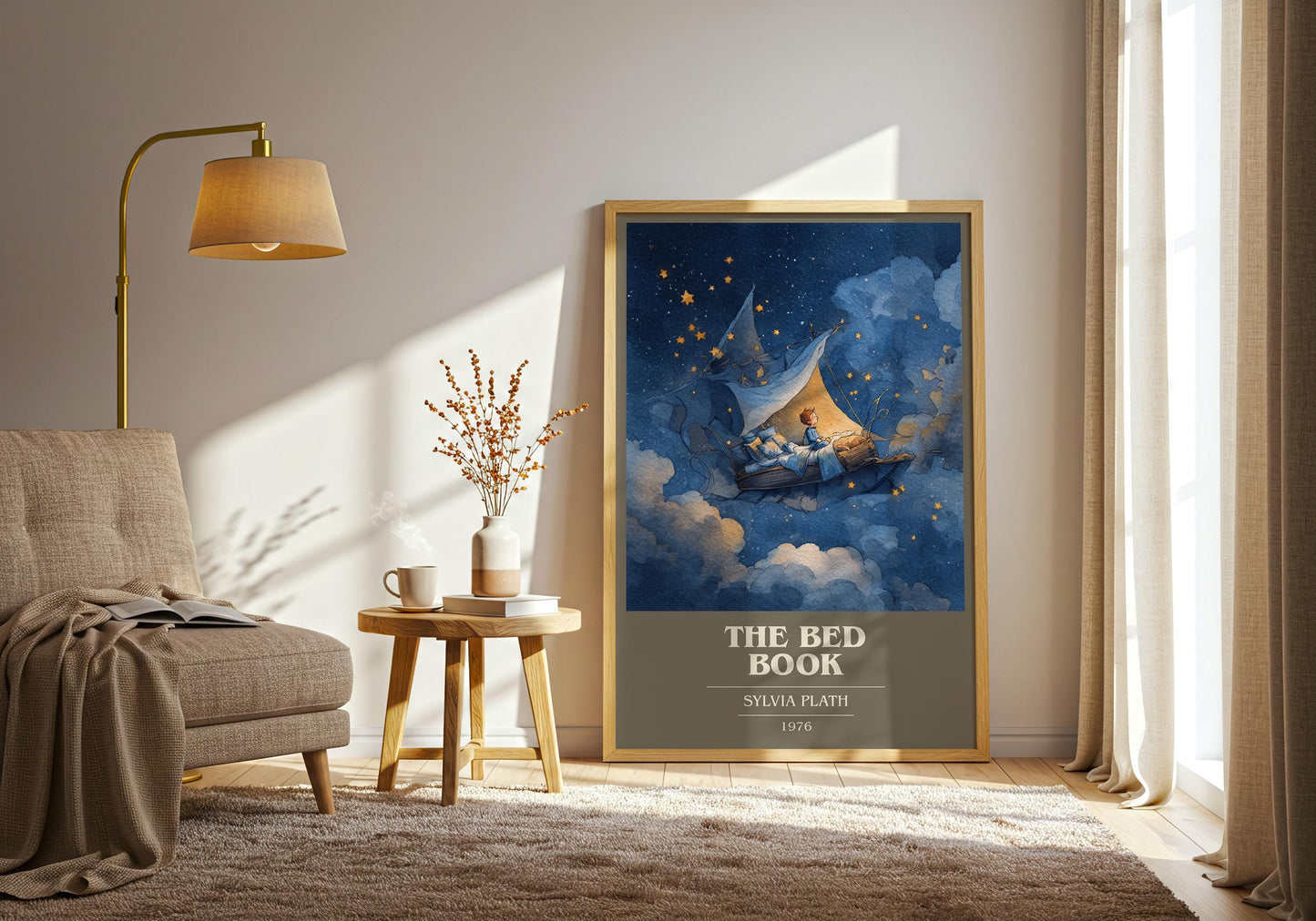 The Bed Book by Sylvia Plath | Book Poster | Literary Art Gift For Book Lover | Novel Inspired Wall Art | Free Delivery