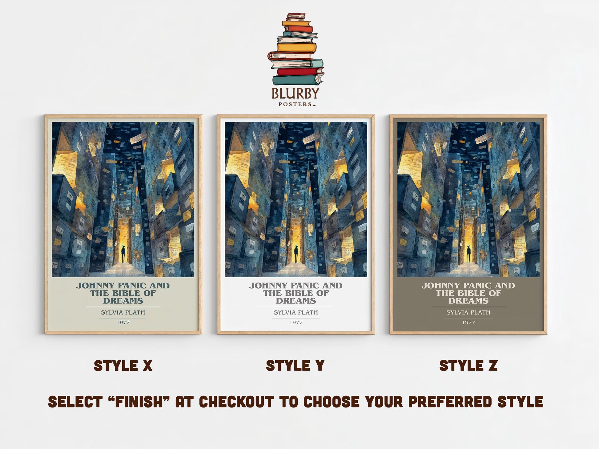 Johnny Panic and the Bible of Dreams by Sylvia Plath | Book Poster | Literary Art Gift For Book Lover | Novel Inspired Wall Art