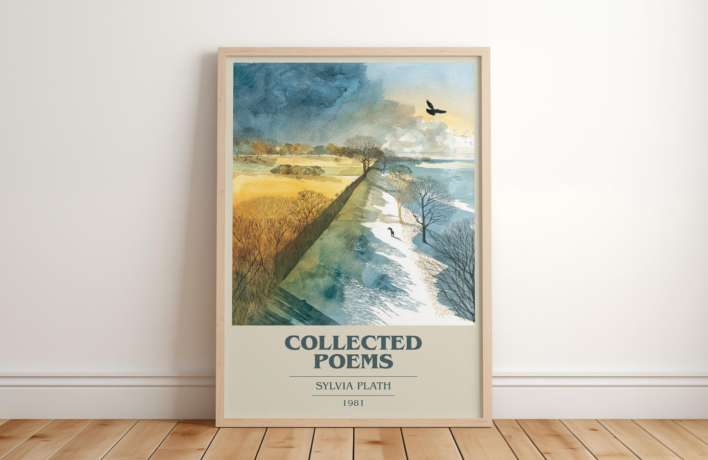 Collected Poems by Sylvia Plath | Book Poster | Literary Art Gift For Book Lover | Novel Inspired Wall Art | Free Delivery
