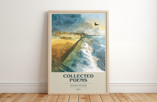 Collected Poems by Sylvia Plath | Book Poster | Literary Art Gift For Book Lover | Novel Inspired Wall Art | Free Delivery